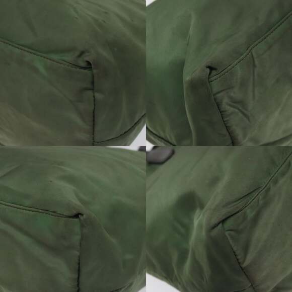 PRADA Tote Bag Nylon Khaki Gold - Picture 10 of 12